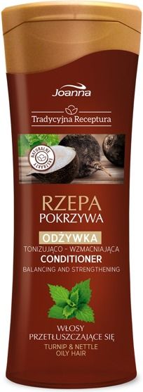 Joanna Tradycyjna Receptura Odżywka do włosów tonizująco-wzmacniająca Rzepa i Pokrzywa 300g