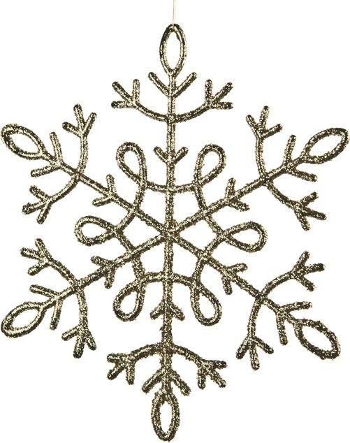 Witek Home 12x Ozdoba świąteczna śnieżynka złota