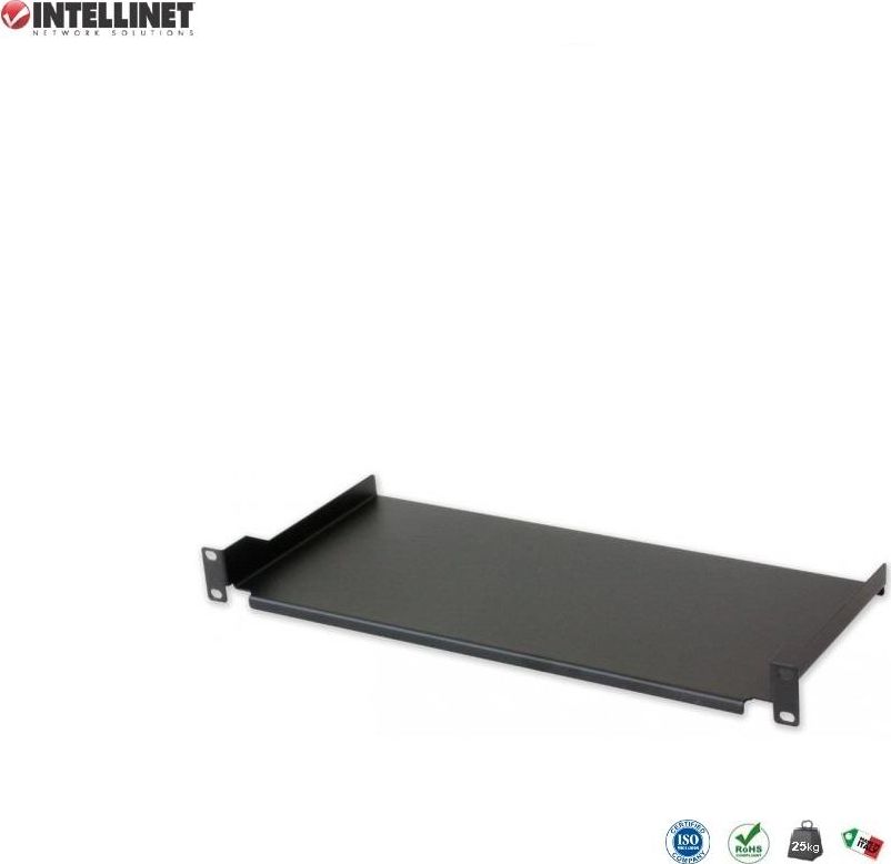 Intellinet Network Solutions Półka RACK 1U 200mm rack 19; 2 punkty mocowania, pełna, czarna (901406)