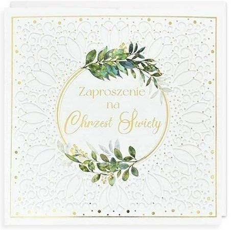 Zaproszenie Chrzest 5szt