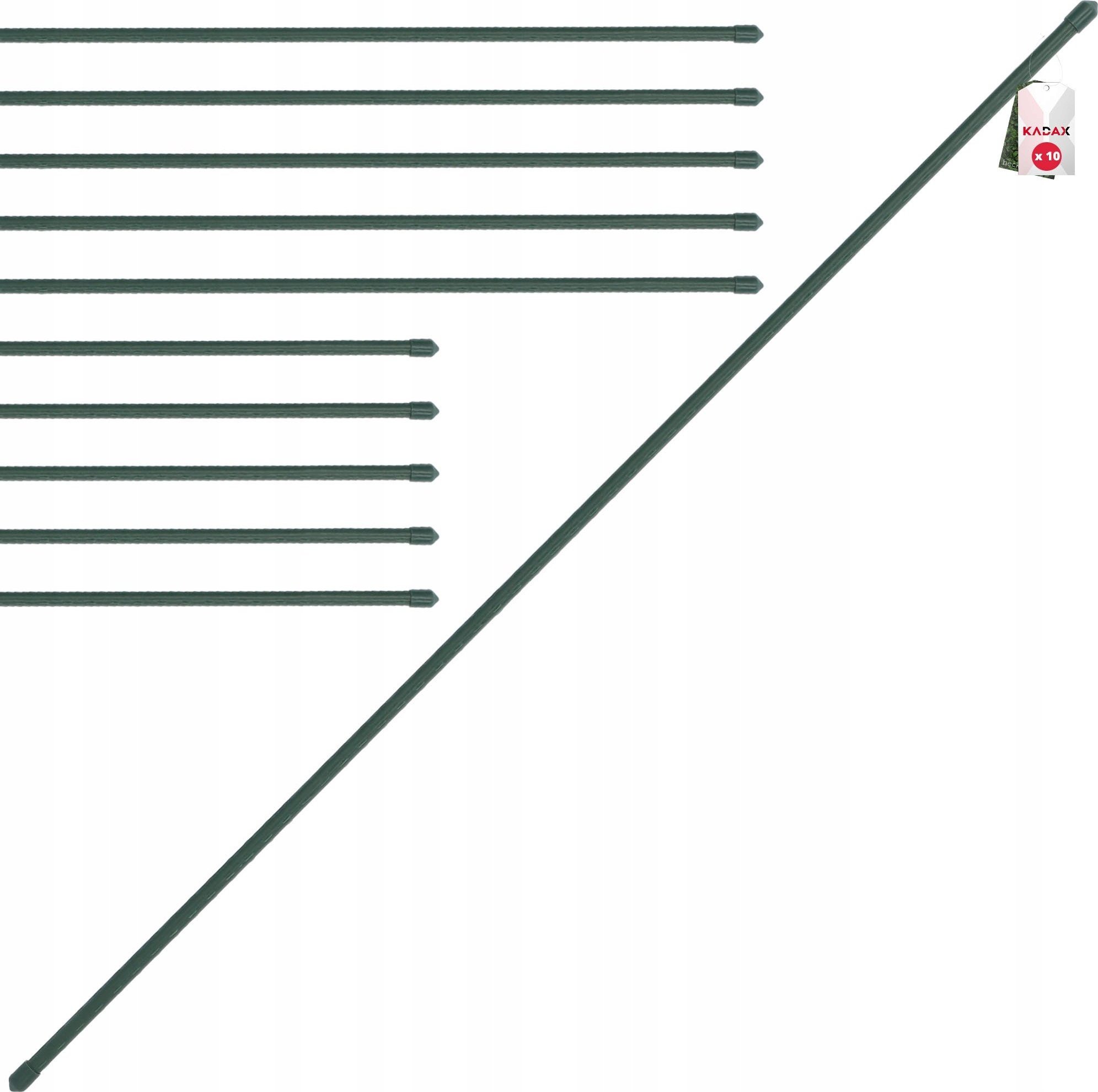 Kadax Tyczka Podpórka Roślin Stalowa Powlekana 90cm 10Sz