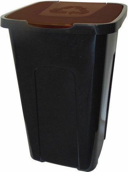 Kosz na śmieci OKT do segregacji 50L brązowy (GRE000211)