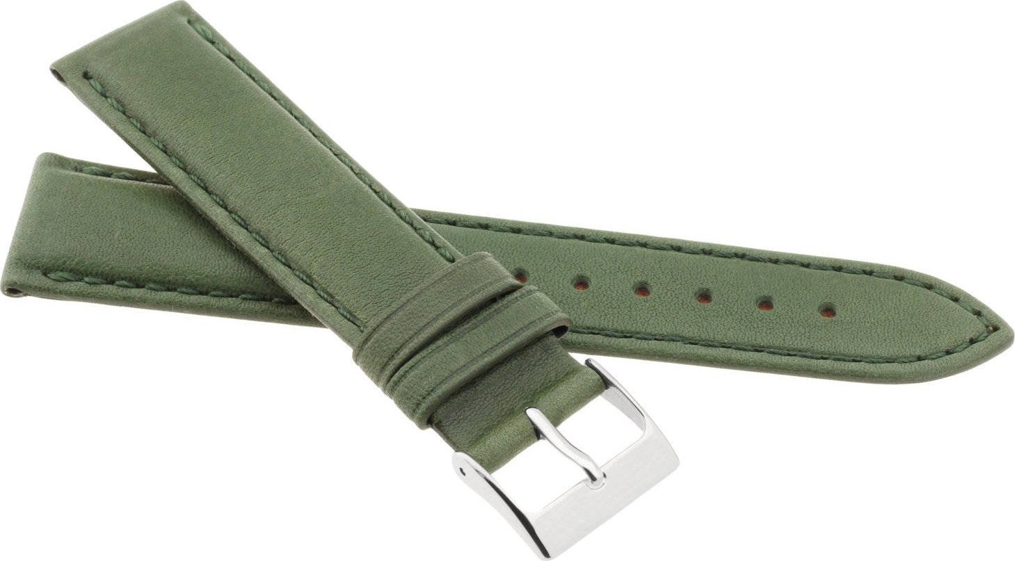 JVD Skórzany pasek do zegarka 20 mm JVD R42208-20 zielony