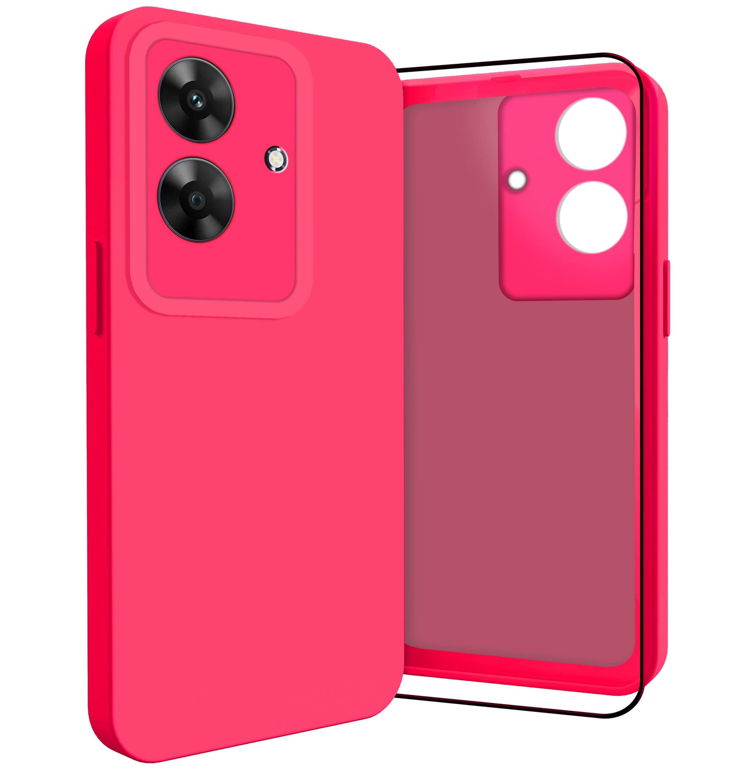 Etui do Realme Note 60 (Osłona Kamery, Fuksjowe, Plecki, Ochronne) Szkło