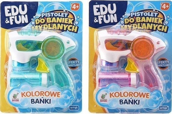 Artyk Pistolet do robienia baniek mydlanych mix Edu&Fun