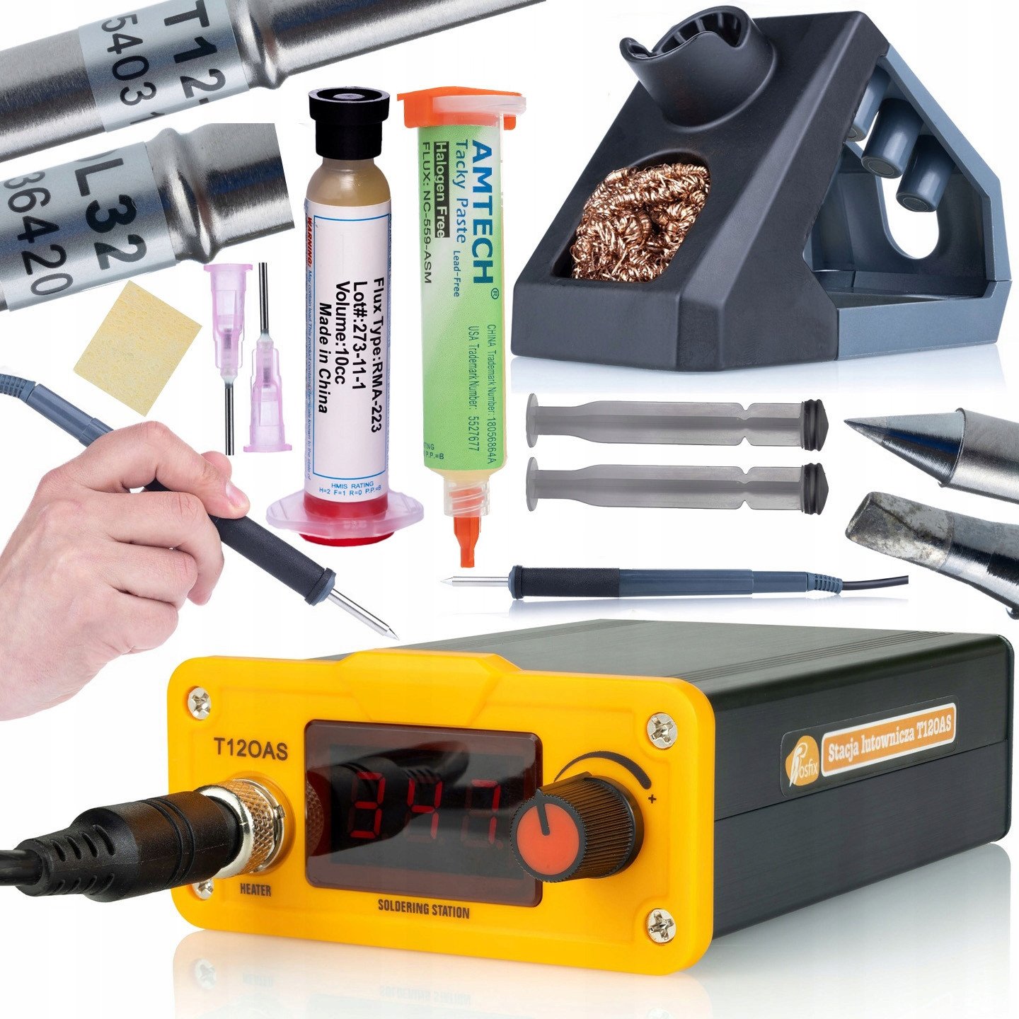 STACJA LUTOWNICZA+GROTY T12B D32 WBUDOWANA GRZAŁKA TOPNIK RMA223 BGA LR-559