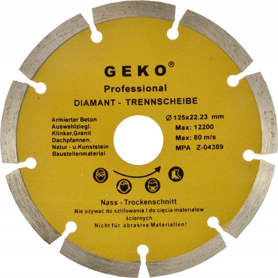 Geko Tarcza diam.125mm segment.PROFI(100)