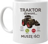Koszulkowy Traktor dzwoni, muszę iść - kubek na prezent dla rolnika