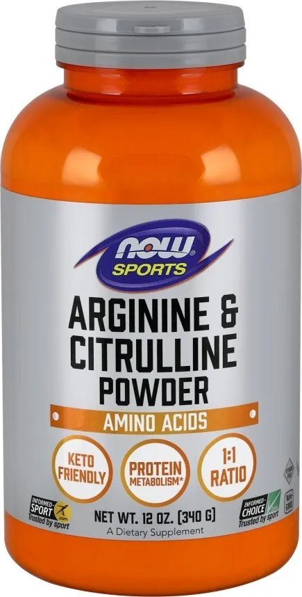 NOW Foods Now Foods - Arginina i Cytrulina, Proszek, 340g