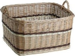 WickerPL Wiklinowy Kosz Kominkowy na Sklejce 60x46 H32/39 cm