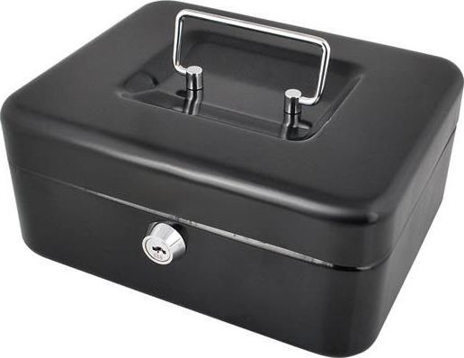 Iso Trade Kasetka metalowa na pieniądze, czarna na zamek (1524)