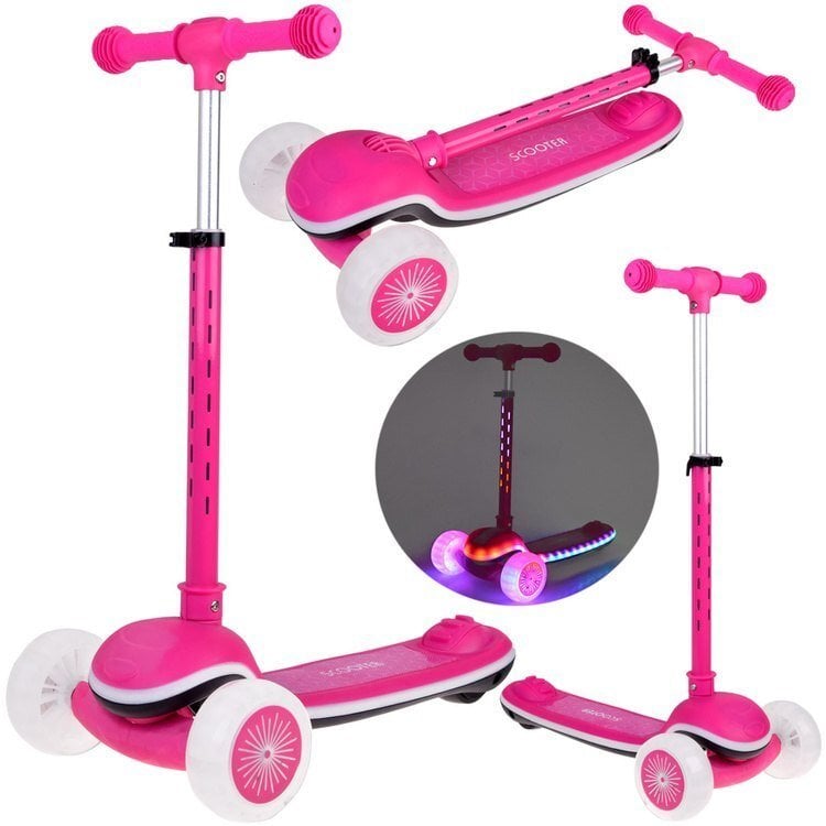 Balansowa hulajnoga SCOOTER 3-kołowa KOLOROWE ŚWIATEŁKA i MUZYKA SP0812