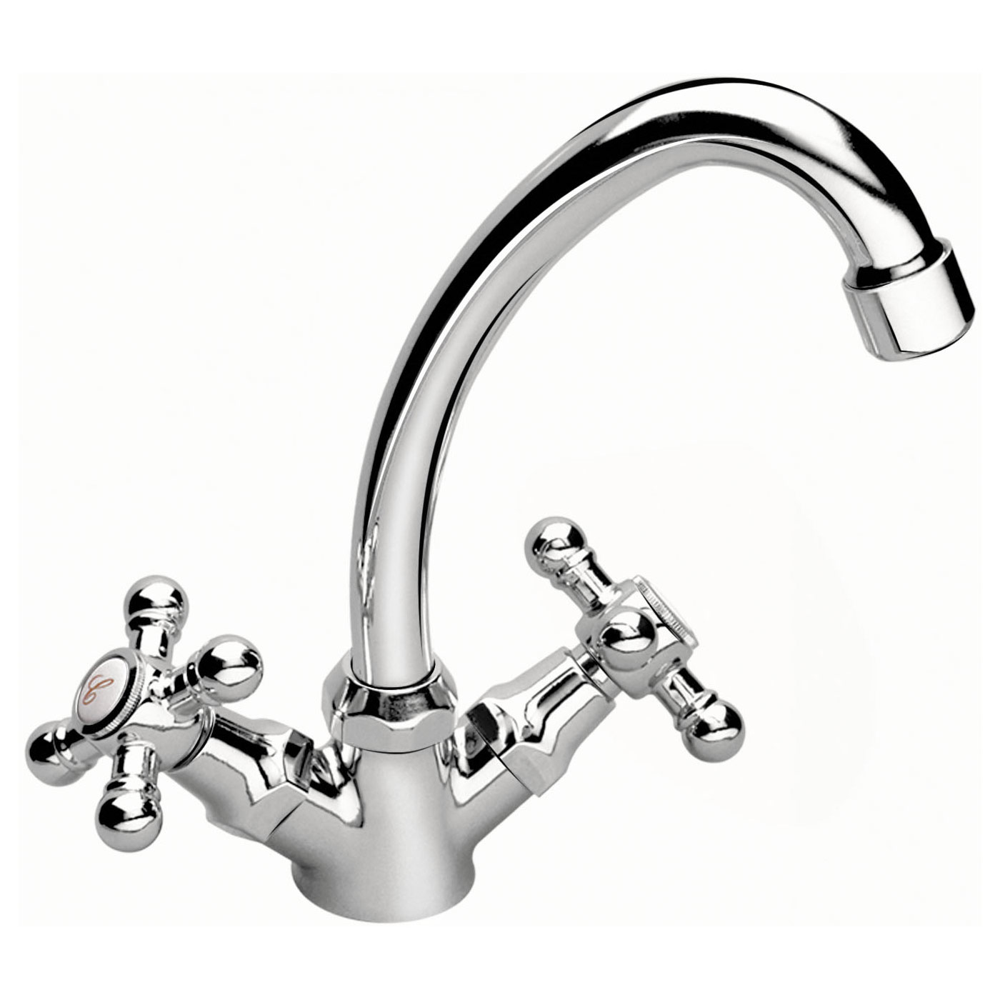 Bateria umywalkowa Ferro Retro stojąca chrom (XR2)