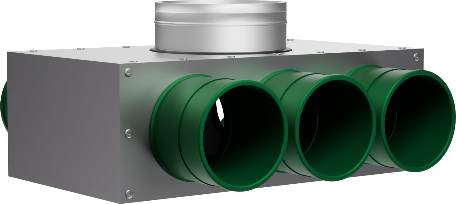 Rozdzielacz kątowy jednorzędowy 160/6x90(3+3) z izolacją wewnętrzną