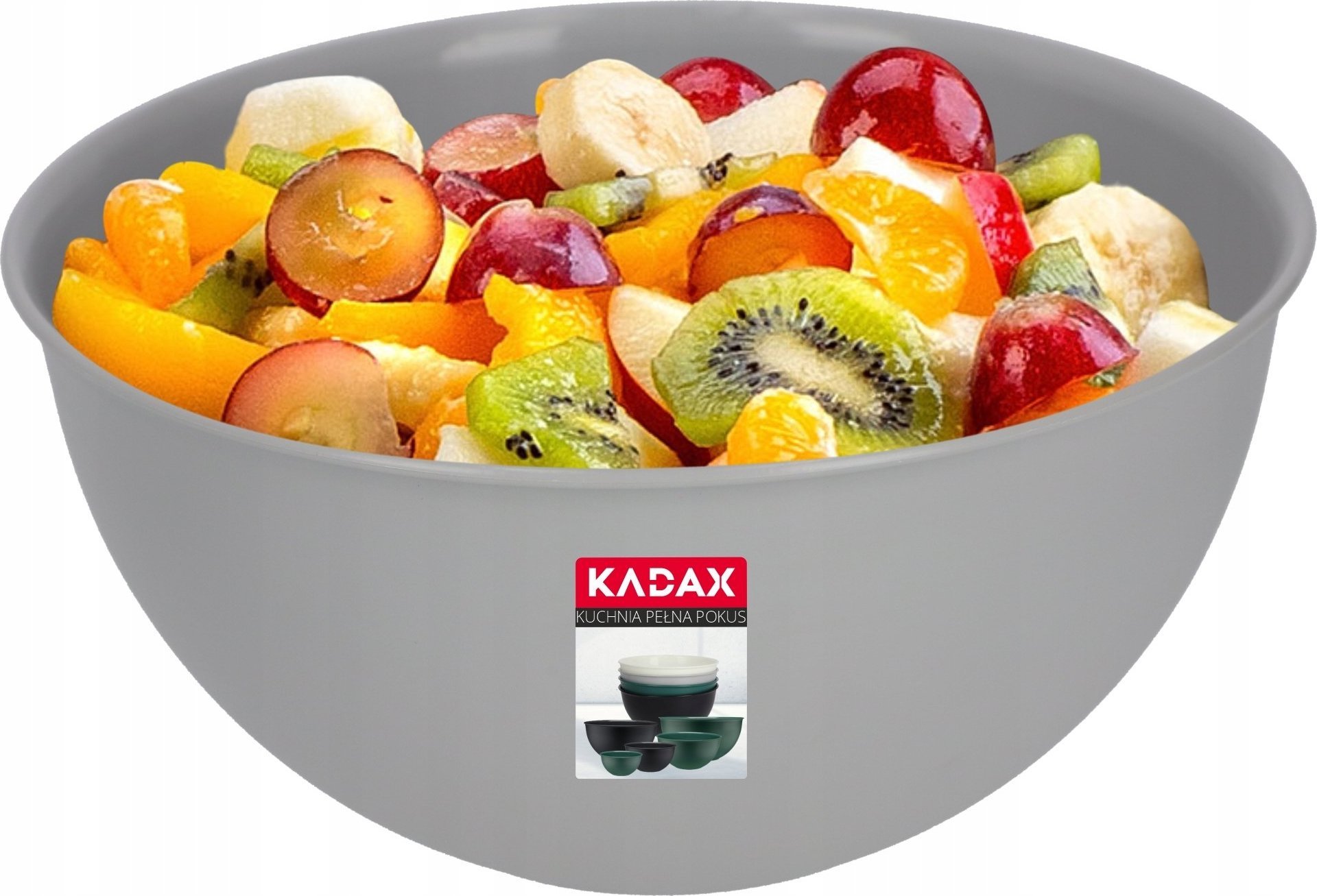 Kadax Miska Kuchenna Plastikowa Do Sałatek 2 L Szara
