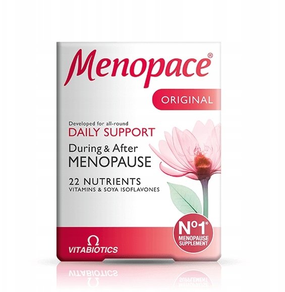 Vitabiotics Menopace Original, Składniki odżywcze, Ogólne wsparcie podczas menopauzy, Witaminy dla kobiet