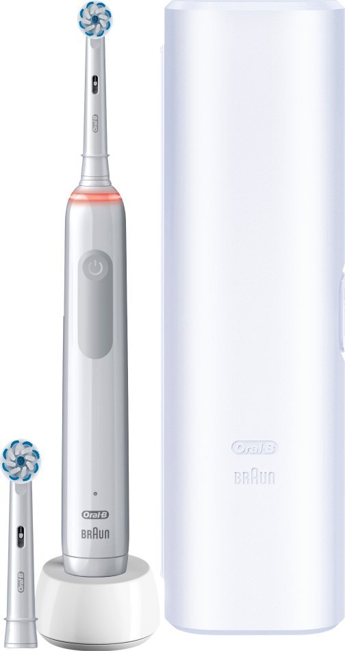 Szczoteczka Oral-B Szczoteczka rotacyjna Pro 3 3500 Biała + dodatkowa końcówka
