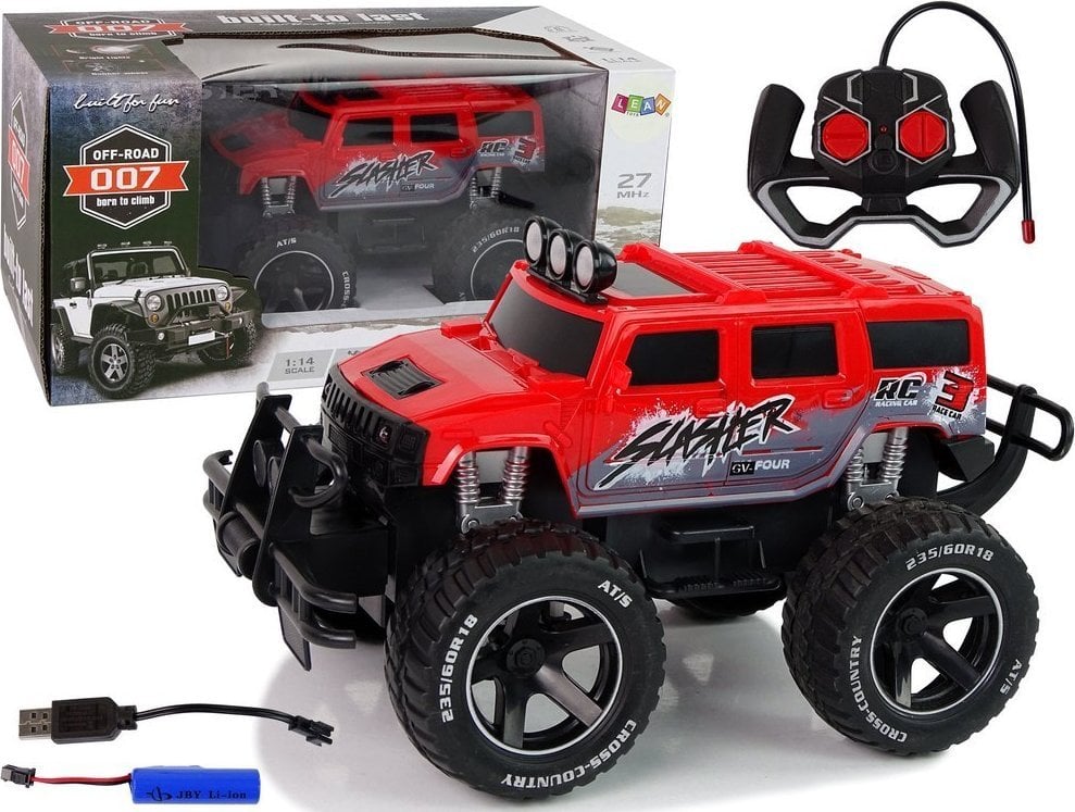 LeanToys Auto Terenowe Cross- Country R/C 1:14 Czerwony LEAN Toys