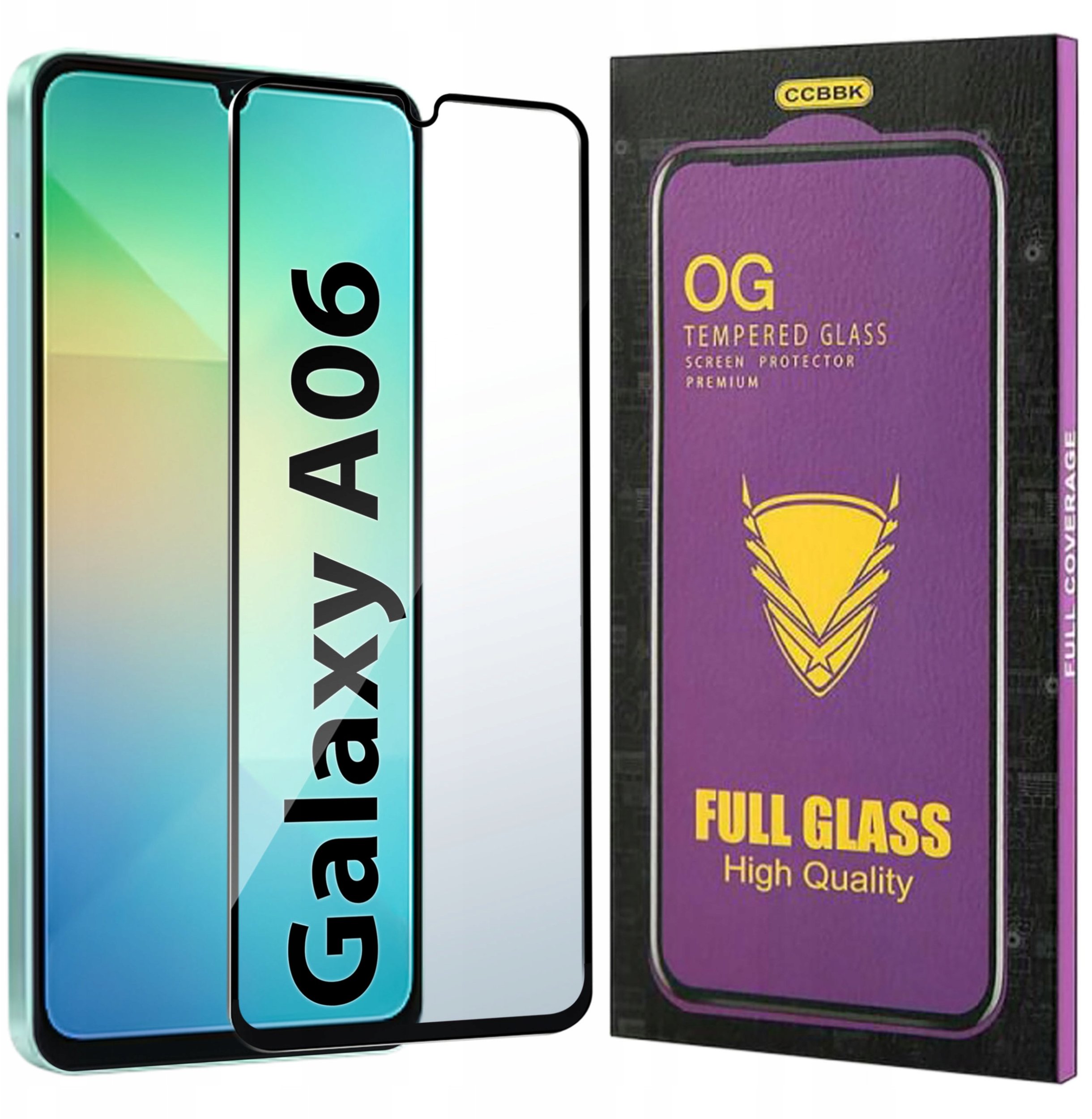 Szkło HARTOWANE 5D do Samsung Galaxy A06 OG PREMIUM CAŁY EKRAN PEŁNE