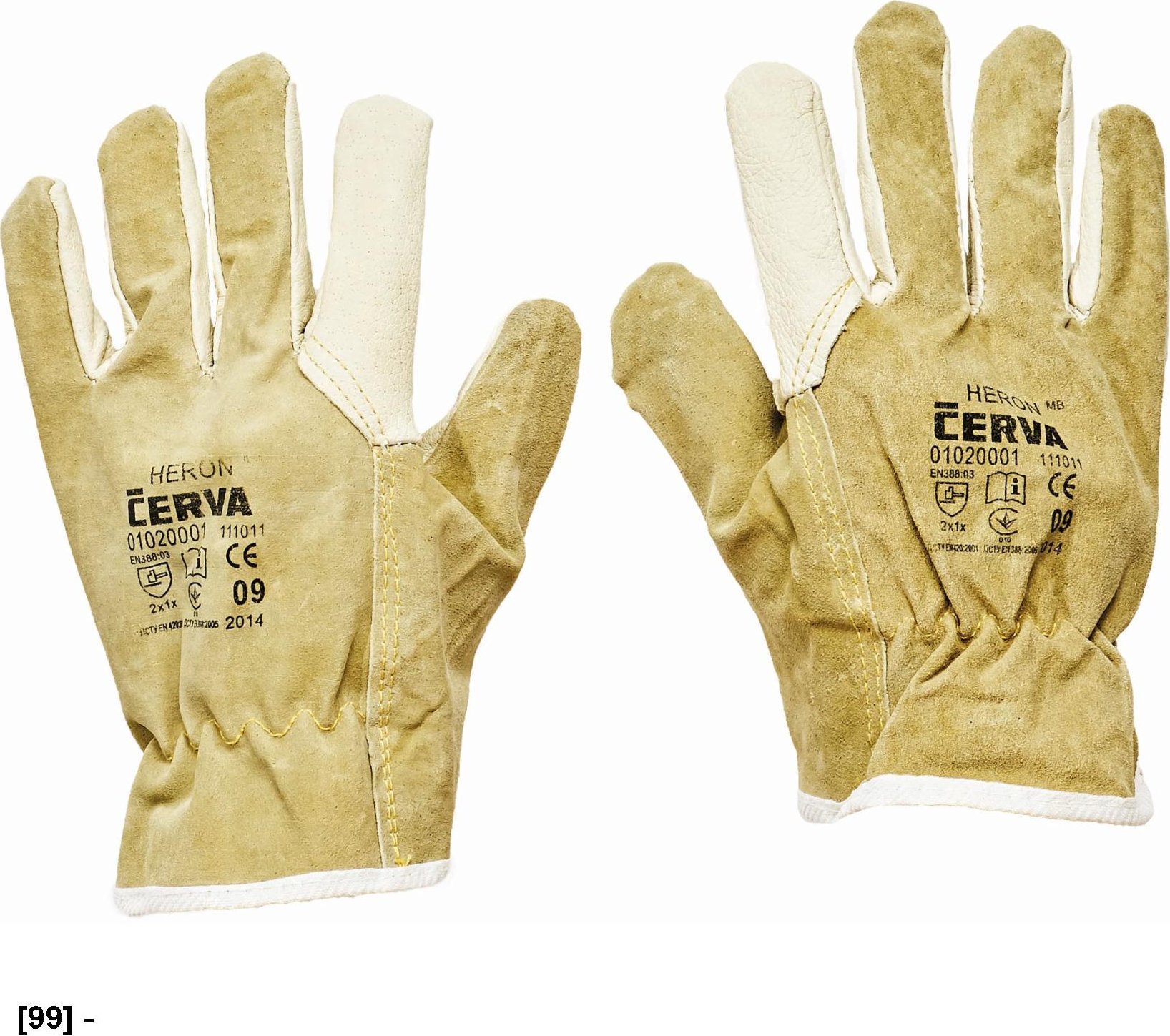 CERVA HERON - rękawice mechaniczne skórzane 10,5