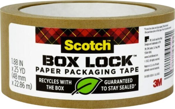 Scotch Taśma pakowa Scotch Box Lock 48mm/22.8m papierowa brązowa