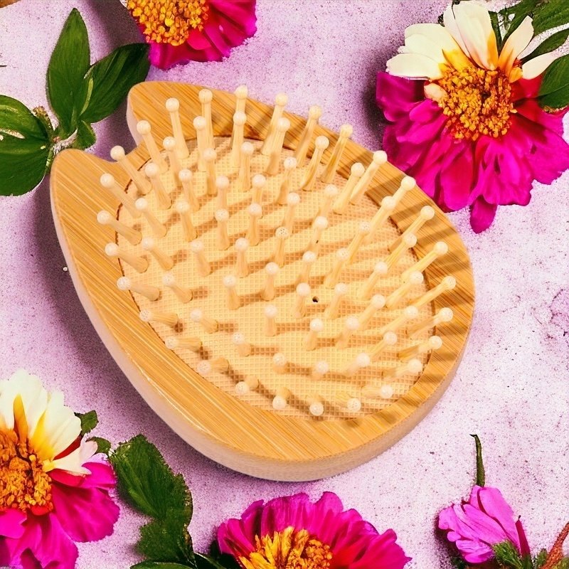 Szczotka do włosów bambusowa Pusheen