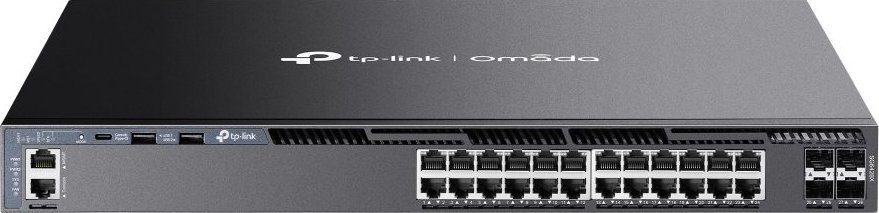 TP-Link Omada SG6428X łącza sieciowe Zarządzany L3 Gigabit Ethernet (10/100/1000) 1U Czarny