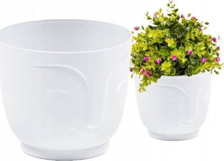 Lamela Osłonka biała plastikowa na kwiaty Atena 14,3x16,5 cm