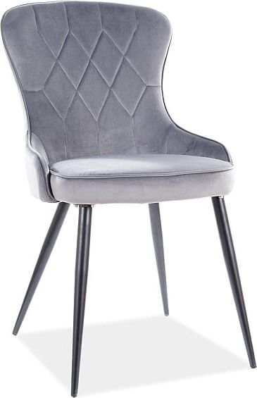 Signal Krzesło LOTUS VELVET szare