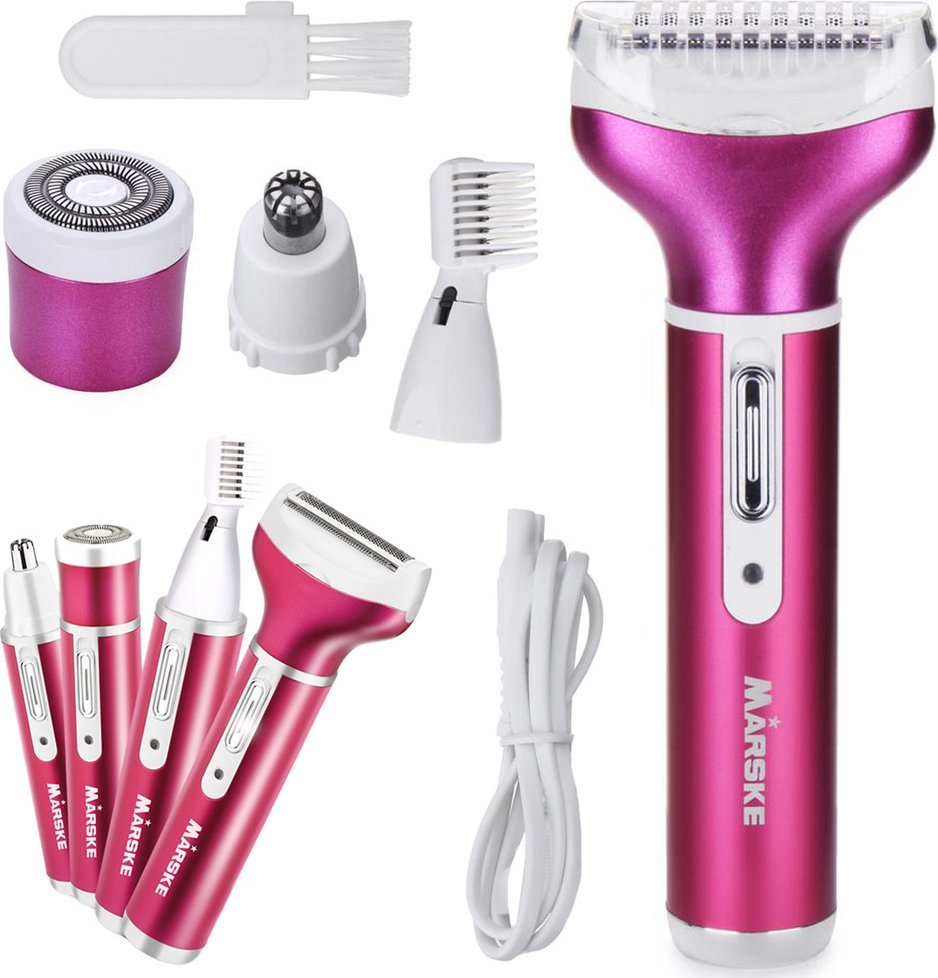 Depilator Verk Depilator golarka damska do ciała nóg trymer 4w1 wymienne końcówki usb Depilator golarka damska do ciała nóg trymer 4w1 wymienne końców