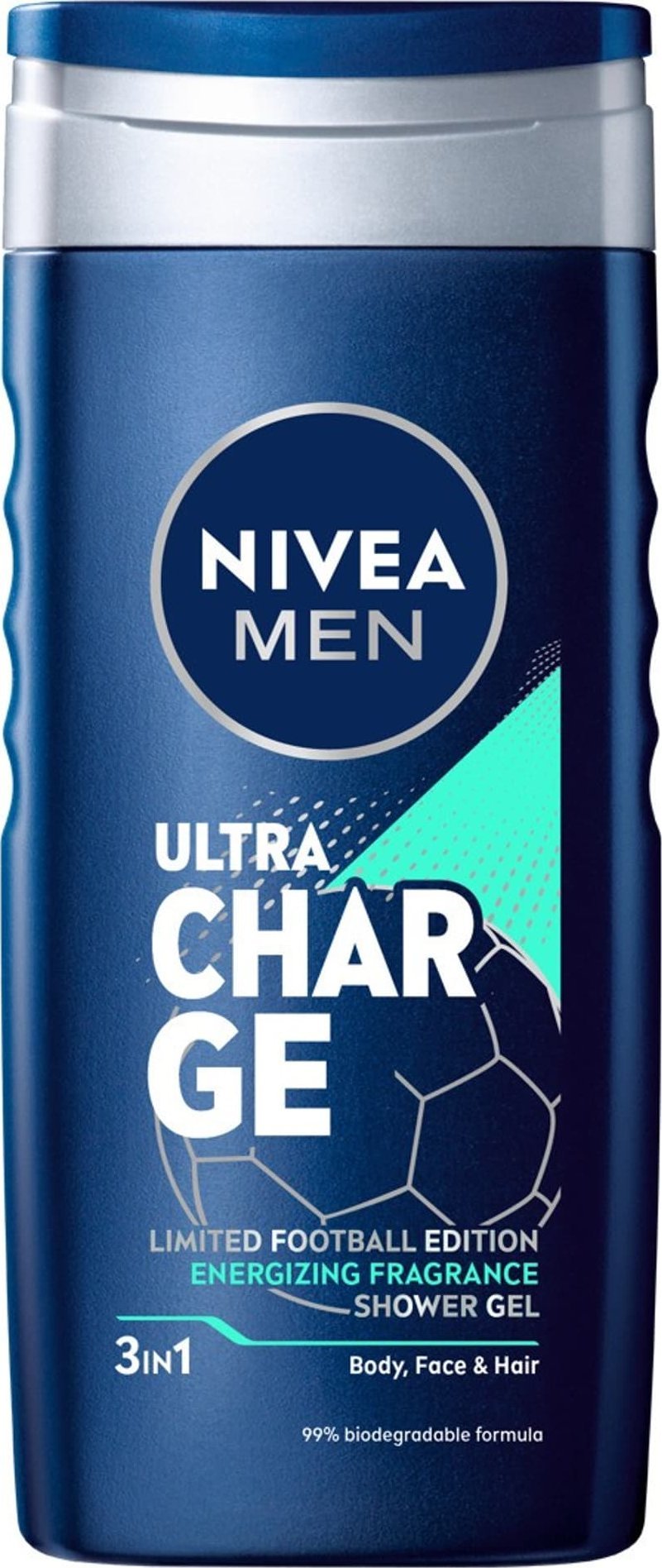 Nivea MEN Żel pod prysznic 3w1 Ultra Charge 250 ml - wersja limitowana