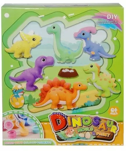 Zestaw kreatywny odlewy gipsowe dinozaury do pomalowania