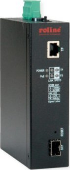 Adapter USB Roline Konwerter przemysłowy ROLINE Gigabit Ethernet - światłowód o podwójnej prędkości 100/1000, z funkcją PoE