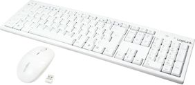 Klawiatura + mysz LogiLink Zestaw Bezprzewodowy 2,4GHz Biały ID0104W