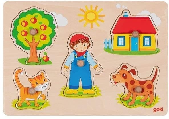 Puzzle z uchwytami Kot, pies i inne zwierzęta