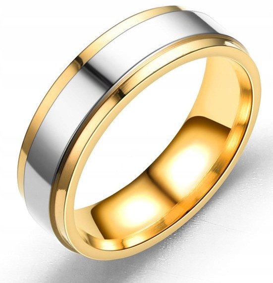 OBRĄCZKI ŚLUBNE Pierścionek STALOWY 5mm 316L r.19