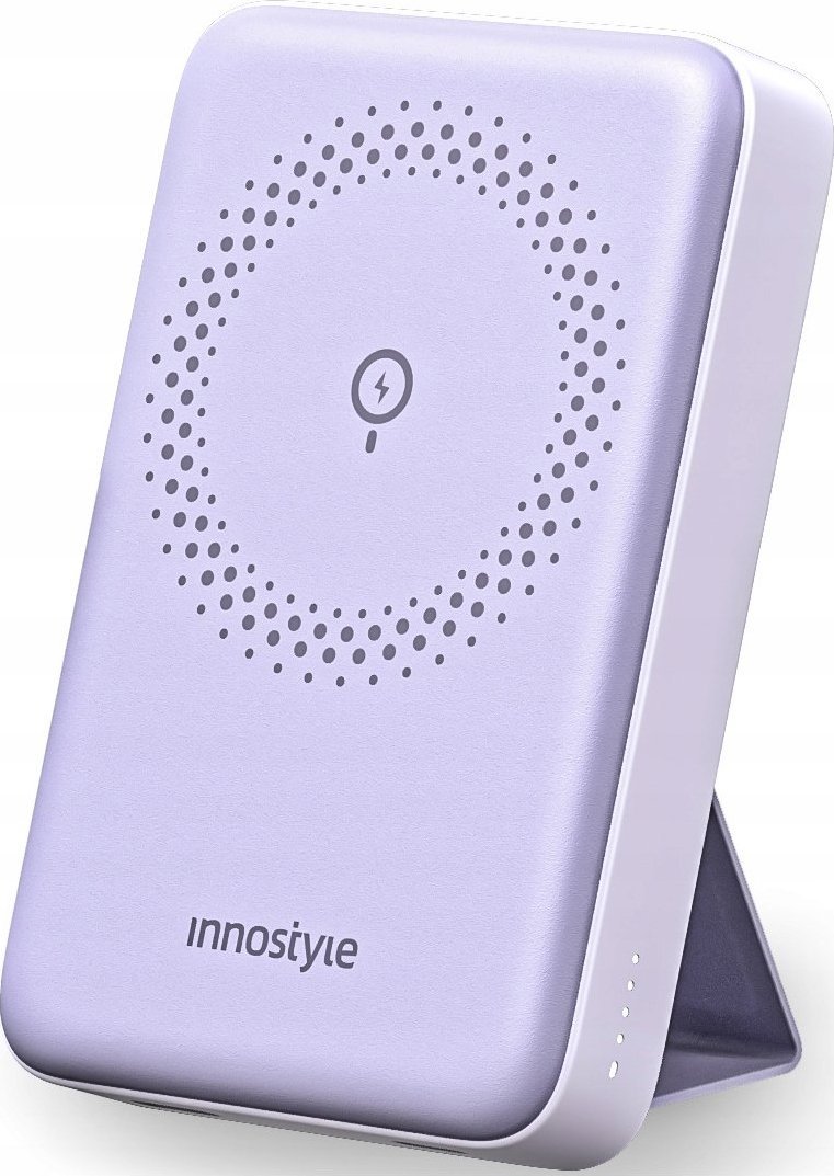 Powerbank Innostyle INNOSTYLE POWERMAG 2W1 SZYBKI POWERBANK INDUKCYJNY DO MAGSAFE 10000MAH STOJAK FIOLETOWY
