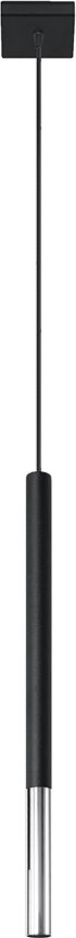 Lampa wisząca Lumes Czarna chromowana pojedyncza lampa wisząca tuba - EX719-Mozaix