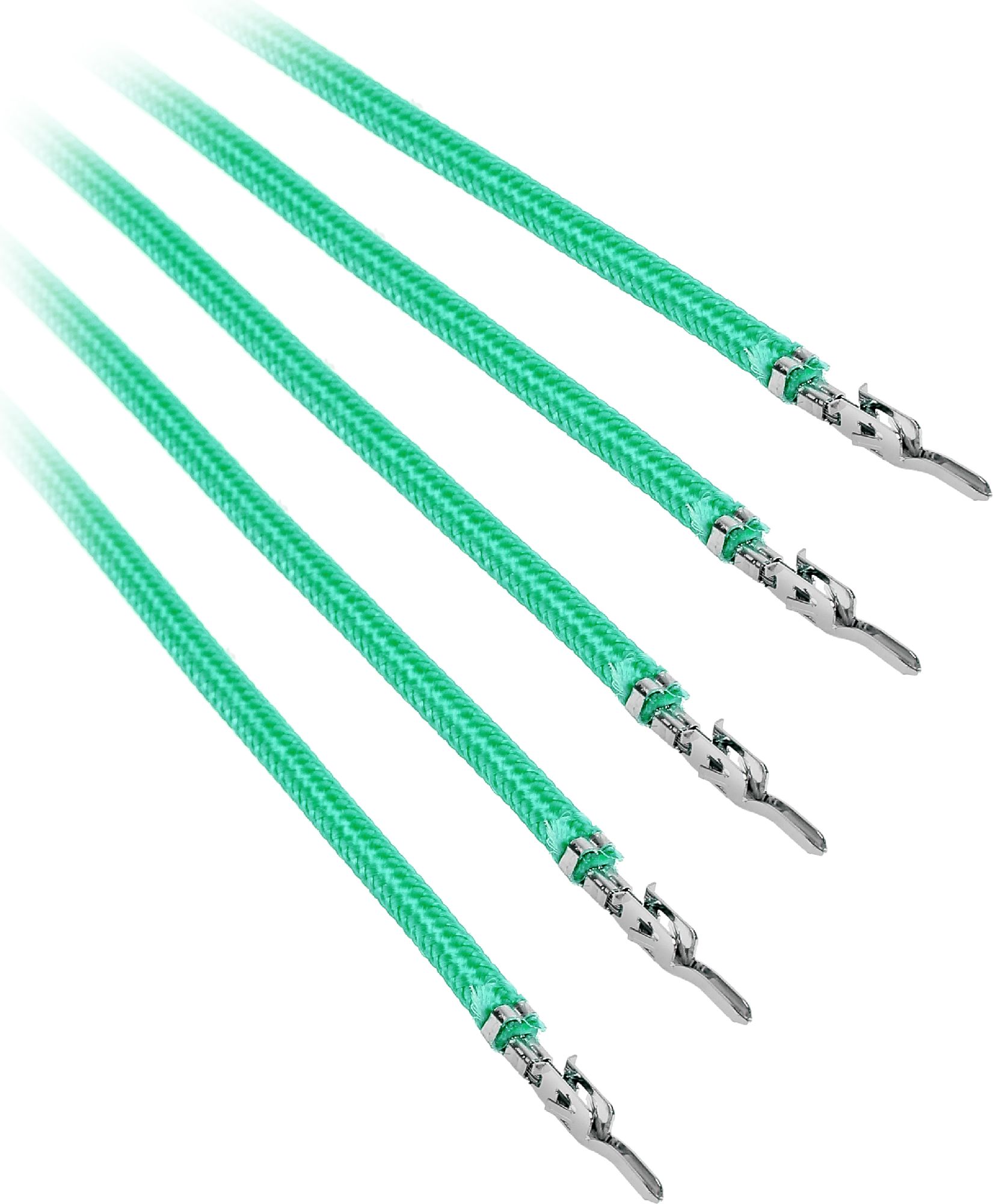 BitFenix Kable bez złącz, 0.2m, Zielony (BFX-ALC-20CMLG-RP)