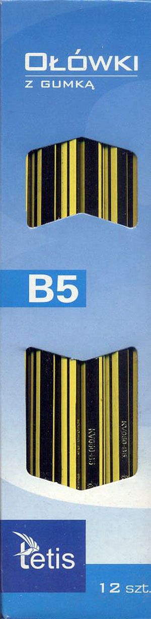 Tetis Ołówek z gumką B5