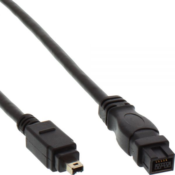 InLine Firewire 9-pin - Firewire 4-pin, 1.8m, Czarny (34902)