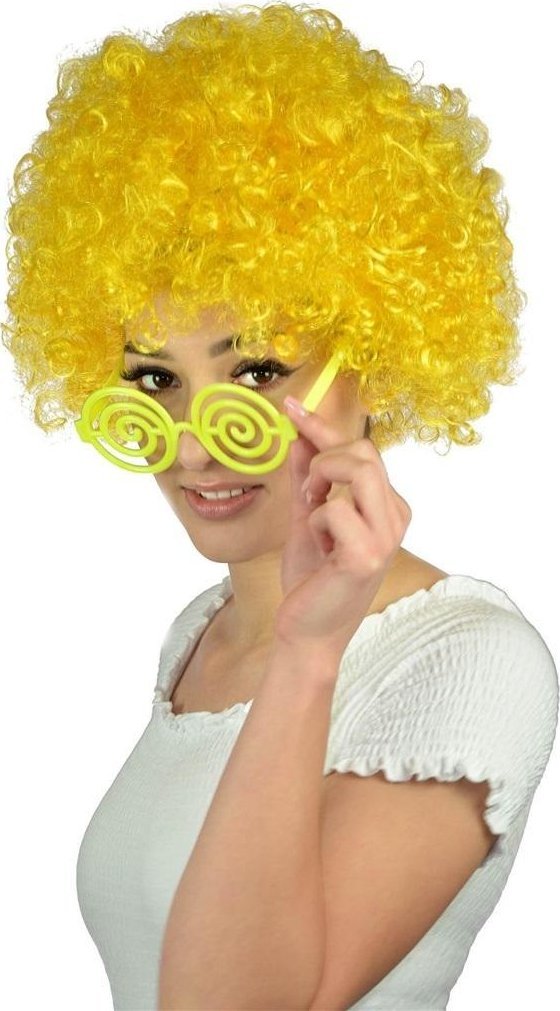 Peruka afro XXL żółta