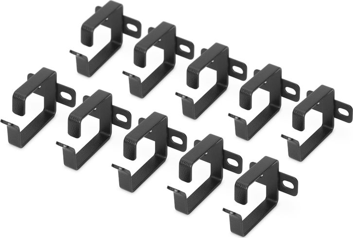 Digitus Ringi do organizacji kabli w szafach 19" Czarny 10szt. (DN-19 ORG-1-SW)