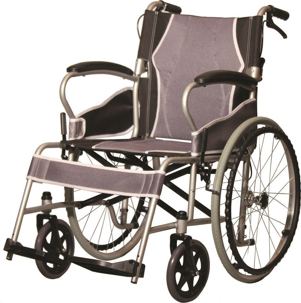 Antar Lekki stalowy wózek inwalidzki z hamulcami AT52301