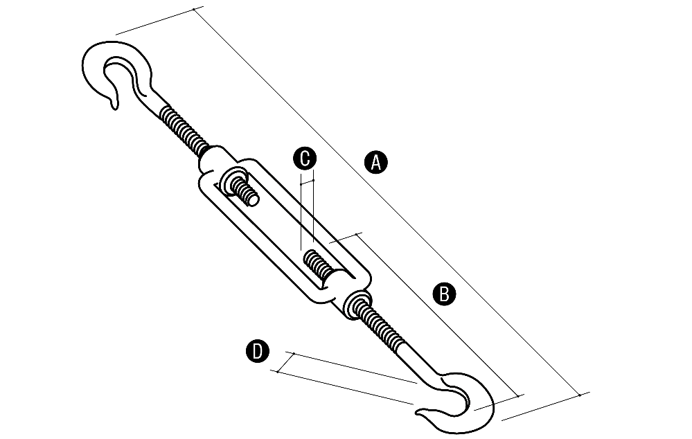 Elko-Bis Śruba rzymska hak-hak ocynkowana 250-330mm