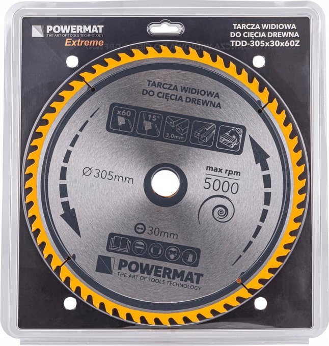 Tarcza WIDIOWA Do Drewna Piły Piła 305 x 30 mm 60Z