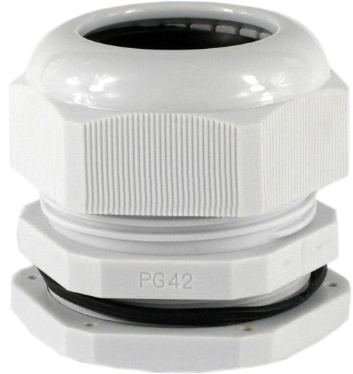 Dławnica kablowa 30-38mm IP67 gwint calowy jasnoszara PG42