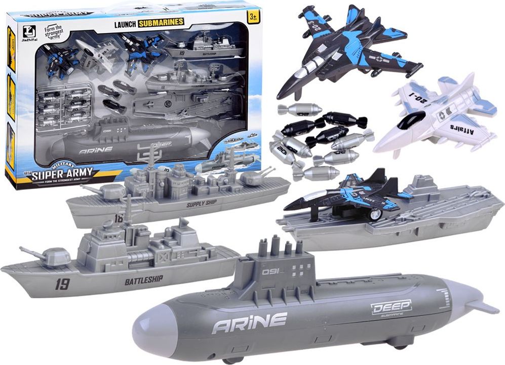 Jokomisiada Zestaw Łódź podwodna Statki bitwa morska ZA3812