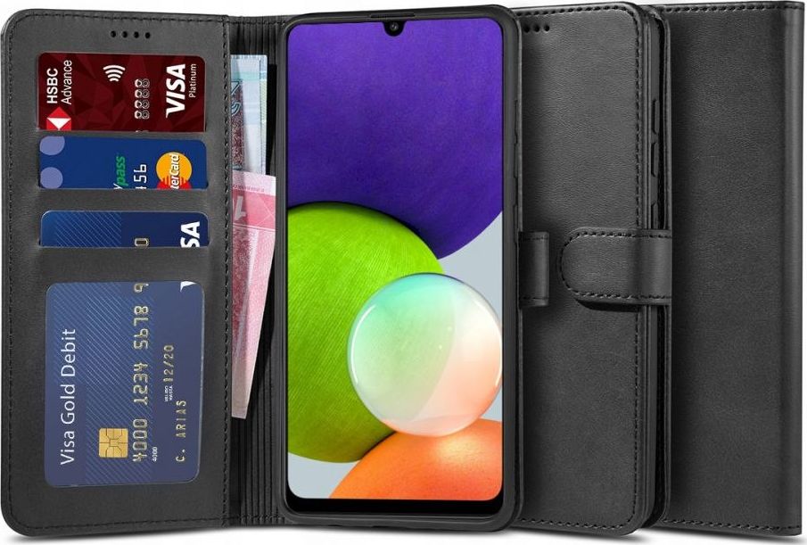 Tech-Protect Etui Wallet "2" do Samsung Galaxy A22 5G Black