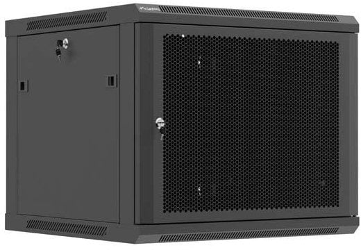 Szafa Lanberg Szafa instalacyjna rack 19" 9U 600x600 czarny perforowane drzwi (flat pack)